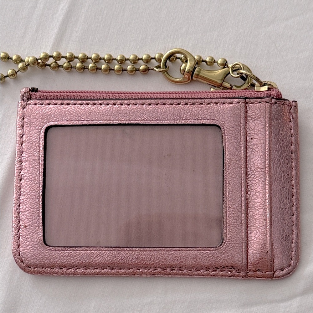 Coach Pink ID card wristlet and Kate Spade Mauve Card Holder Set - Picture 3 of 15